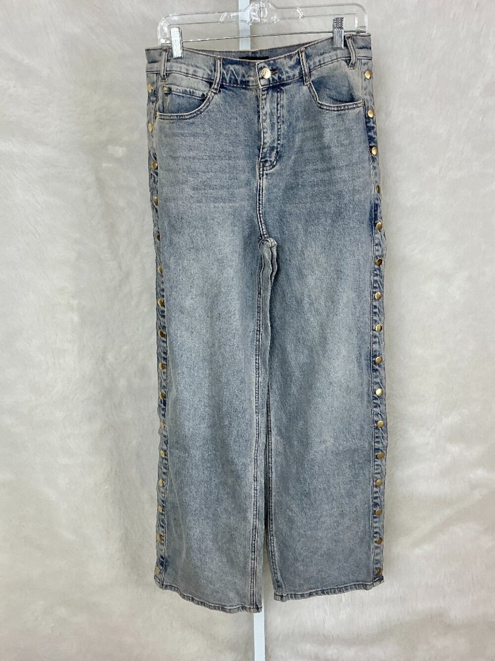 Generation Love Stassia Snap Jeans Washed Medium Wide Leg NWT 31